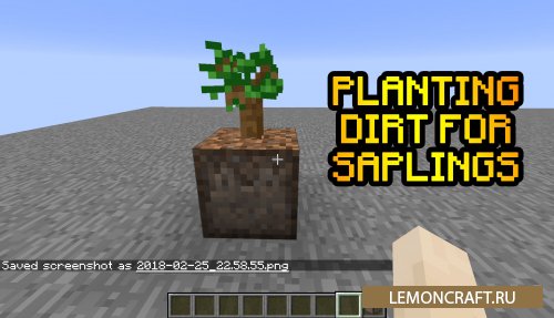 Мод на автоматическую посадку саженцев Planting Dirt For Saplings [1.12.2]