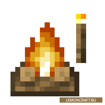 Мод на горящие палки Campfire Torches [1.16.1] [1.15.2] [1.14.4]