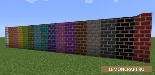 Мод на цветные кирпичи Colored Bricks [1.17.1] [1.16.5]