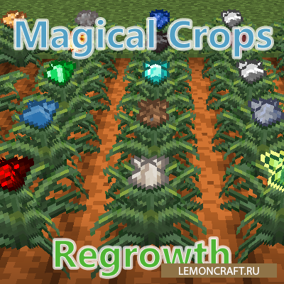 Мод на выращивание руд Magical Crops: Regrowth [1.16.5]
